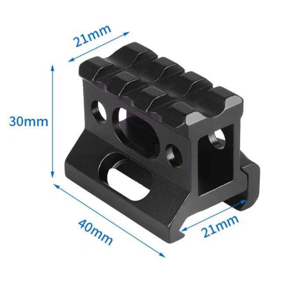 mounting adaftor dari 22 ke 22 raiser peninggi mounting teleskop