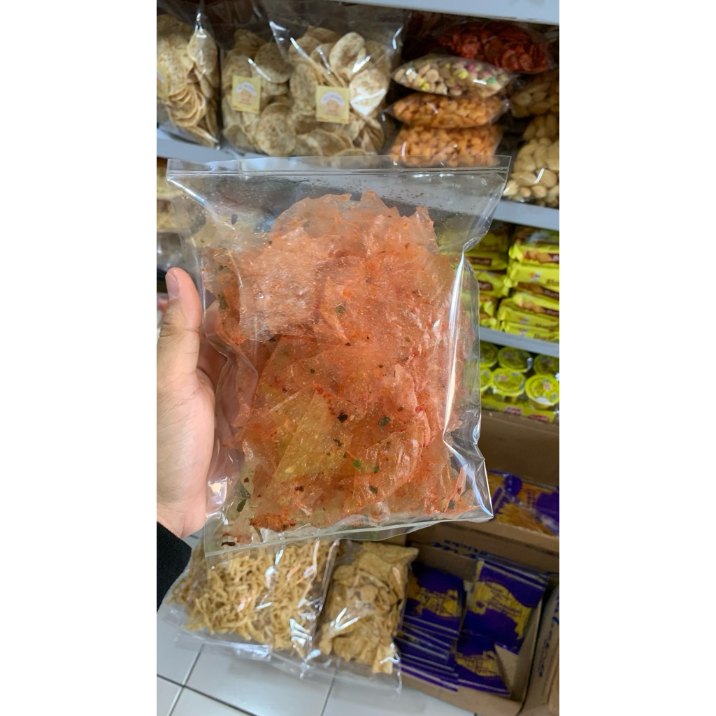 Keripik kaca gurih pedas 250 gram