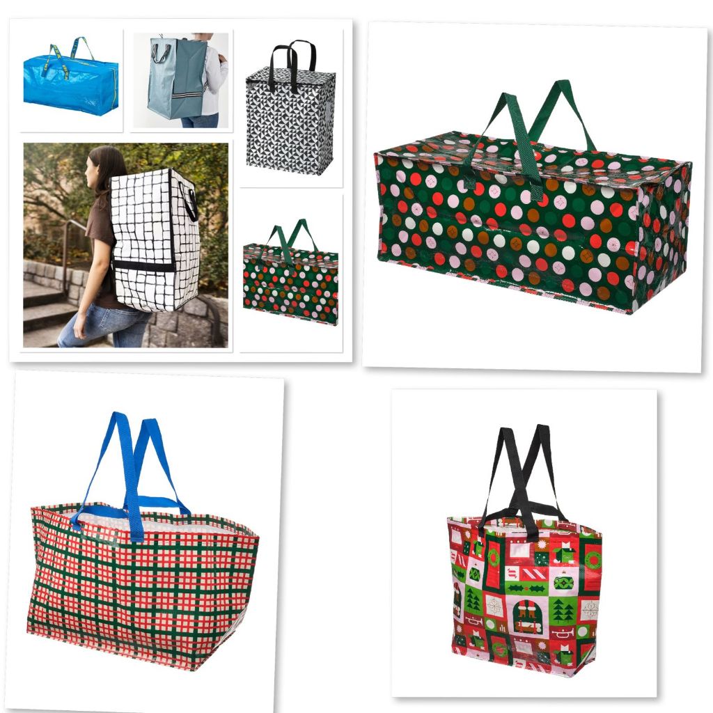 Kantong Tas Belanja Plastik 1K34 ORIGINAL/Tas belanja IKEA Tas EDISI NATAL/LIMITED