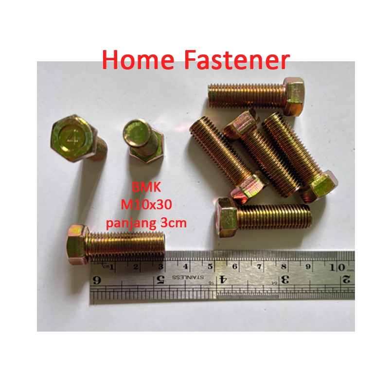 (paket 50 set) Baut 14 (10mm) x 3cm + Mur