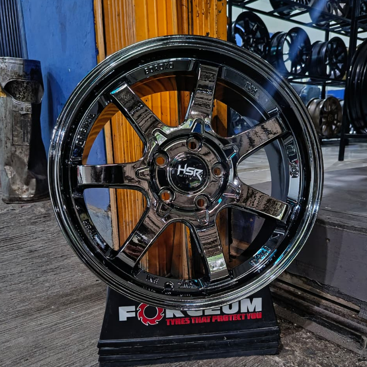 velg mobil black chrome ring 18 lubang 5x114,3 /pelek ring 18 warna chrome /velg black chrome r18