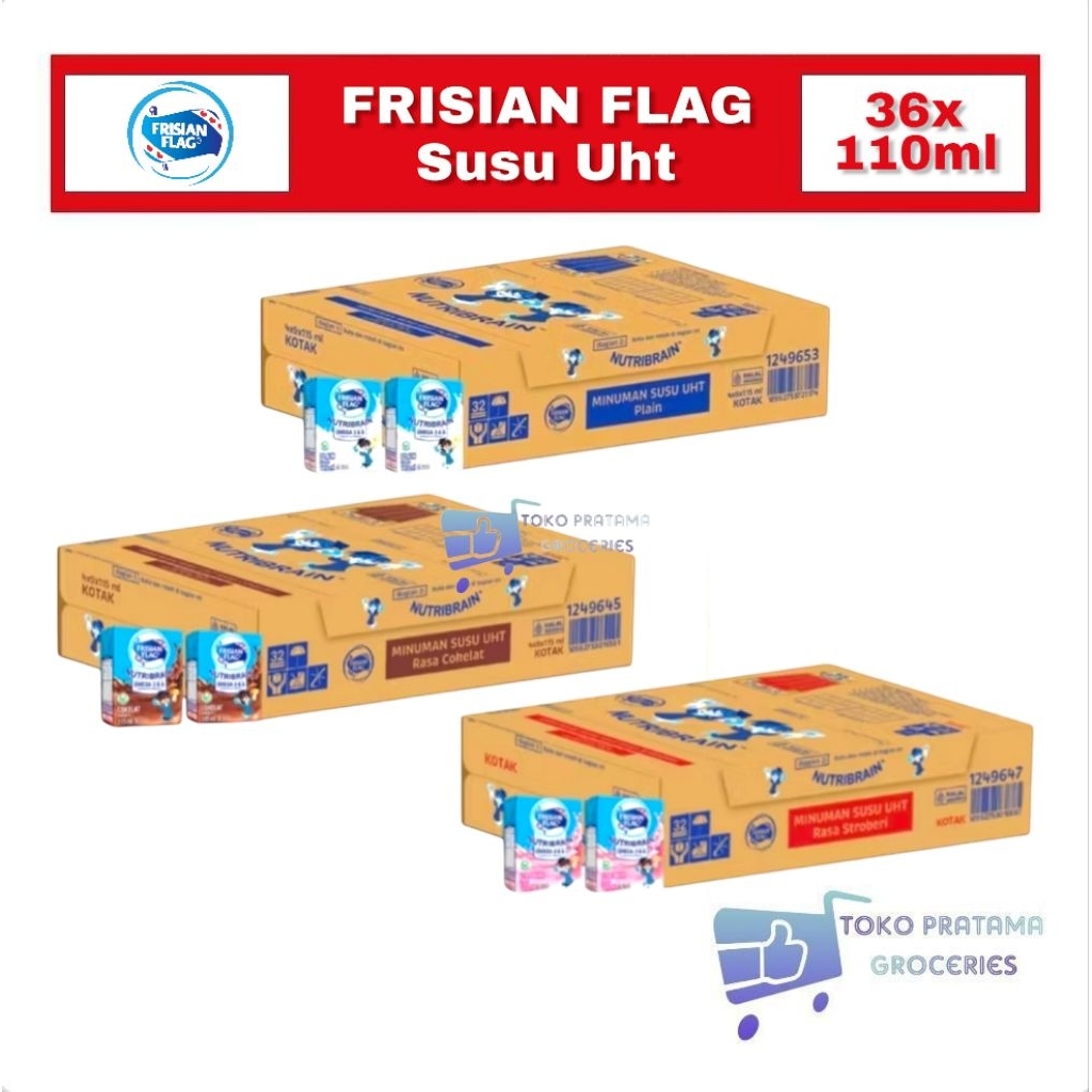 Frisian Flag Susu Cair Uht Nutribrain 110ml 1 Dus 36 Pcs