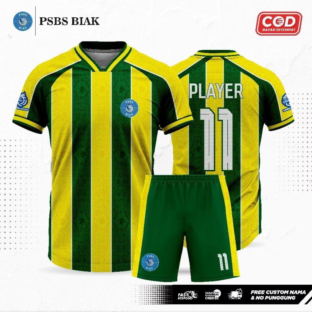 PSBS BIAK 2025/2026 JERSEY TERBARU GRATIS PASANG NAMA DAN NO PUNGGUNG