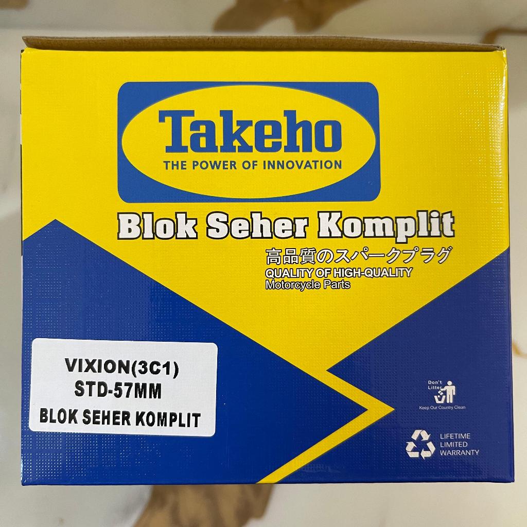 TAKEHO CYLINDER BLOK ASSY/BLOK SEHER VIXION (3C1)/VIXION NEW DIAMETER 57 3C1 BARANG ORIGINAL GENUINE