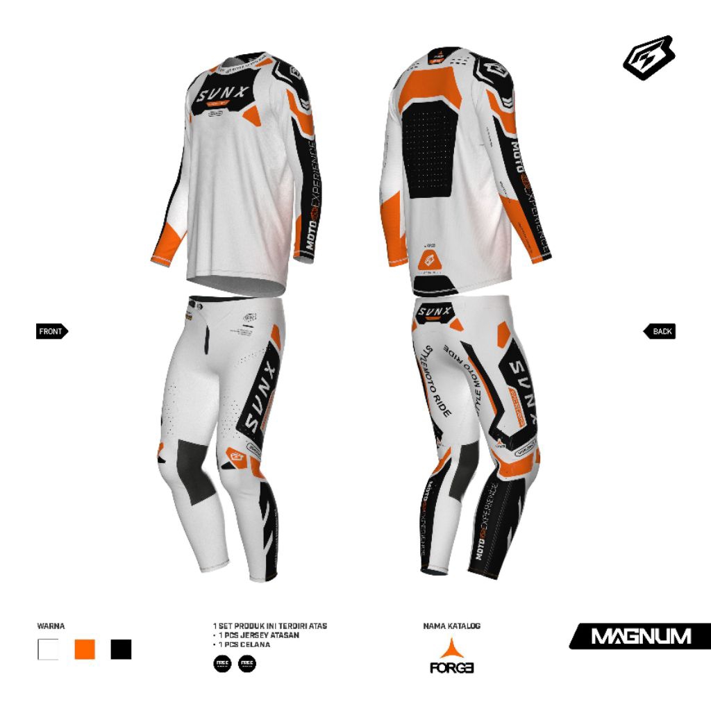SVNX GEARSET TYPE MAGNUM CHAMBER SERIES / JERSEY SET MOTOCROSS SVNX / JERSEY TRAIL