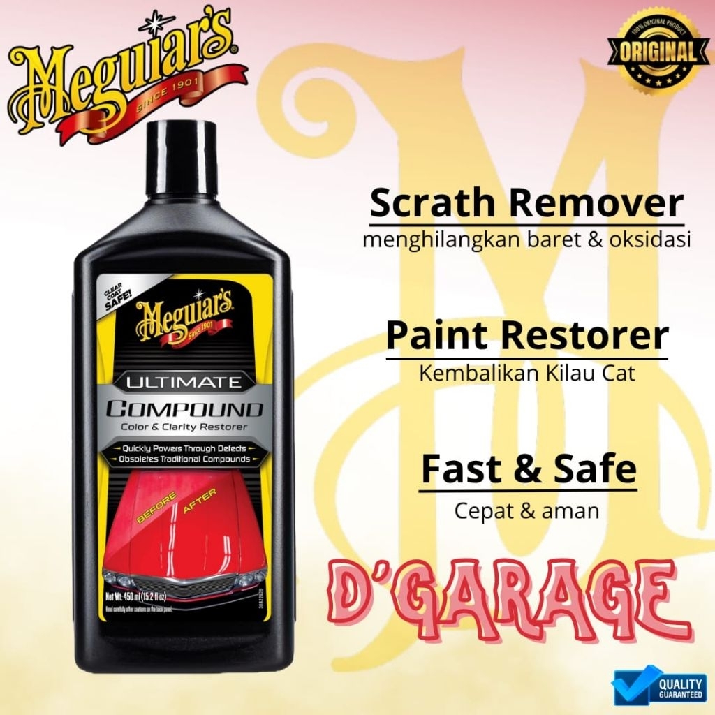 MEGUIARS ULTIMATE COMPOUND PENGHILANG BARET MOBIL MOTOR DETAILING PENGHILANG BARET SWIRL