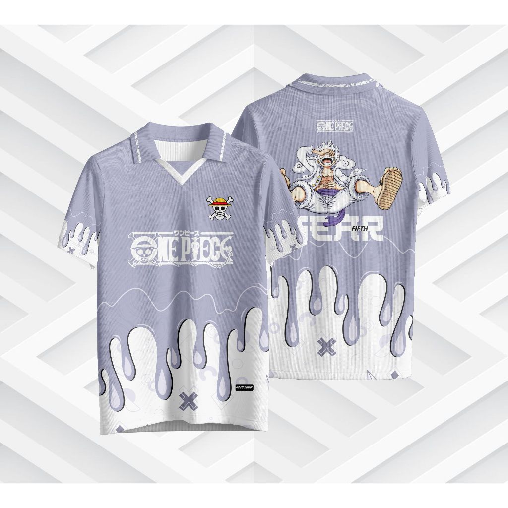 SUNJERSEY // JERSEY RETRO ONE PIECE GEAR 5 LUFFY LILAC // JERSEY ANIME // JERSEY CASUAL // JERSEY LU