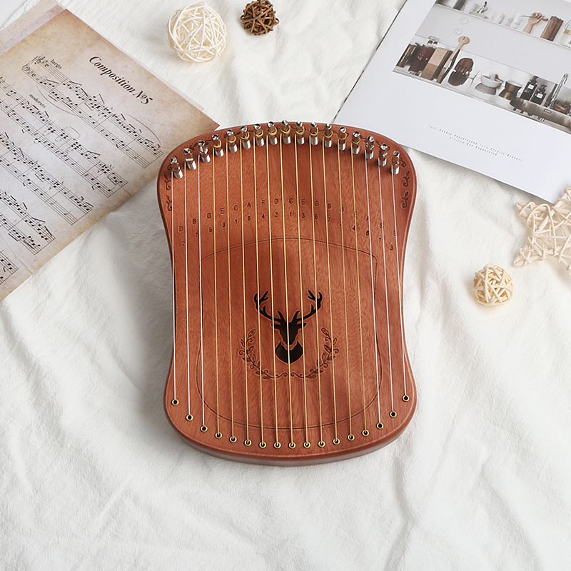 17 Senar Lyre Harpa Harpika Dipegang Piano Anak-Anak Pendidikan Awal Bermain Jari Keyboard Alat Musi