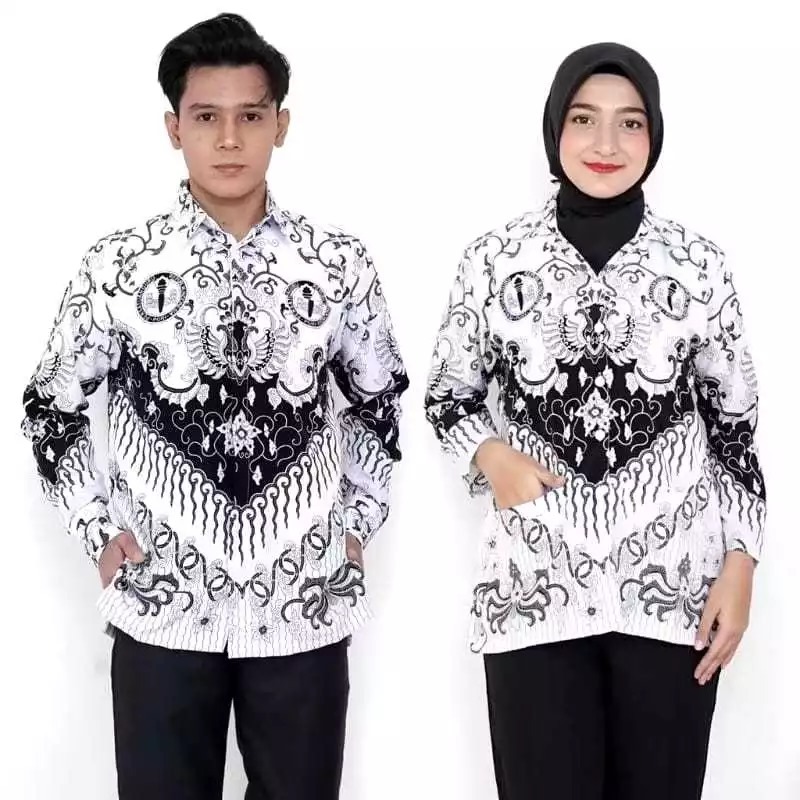 Batik PGRI pria wanita terbaru lapisan furing bahan bsw atasan PGRI terbaru baju PGRI terbaru