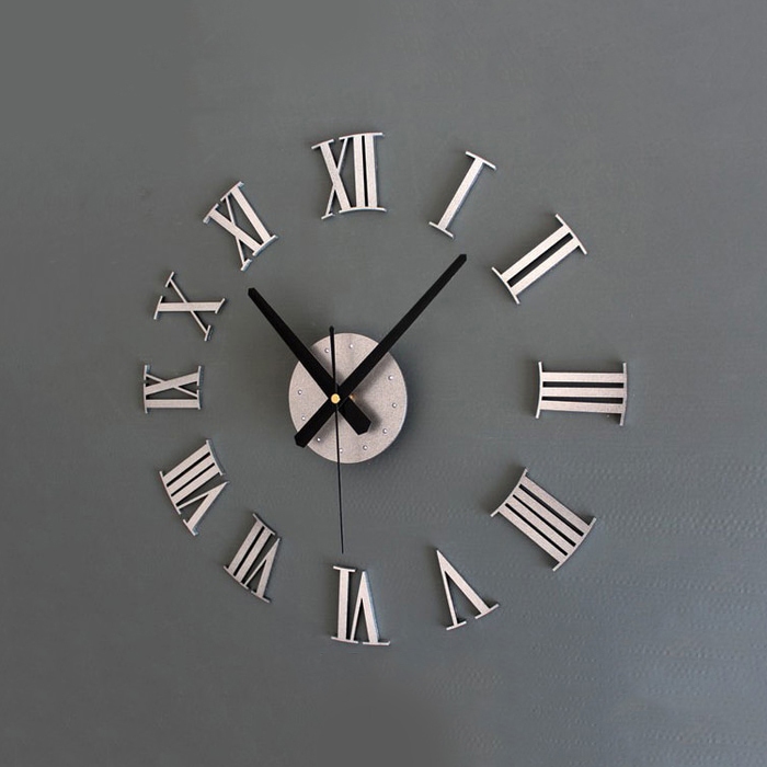 Jam Dinding 3D DIY Angka Romawi - Jam Dinding Raksasa - Jam Dinding DIY - Giant Clock - Jam Dinding 