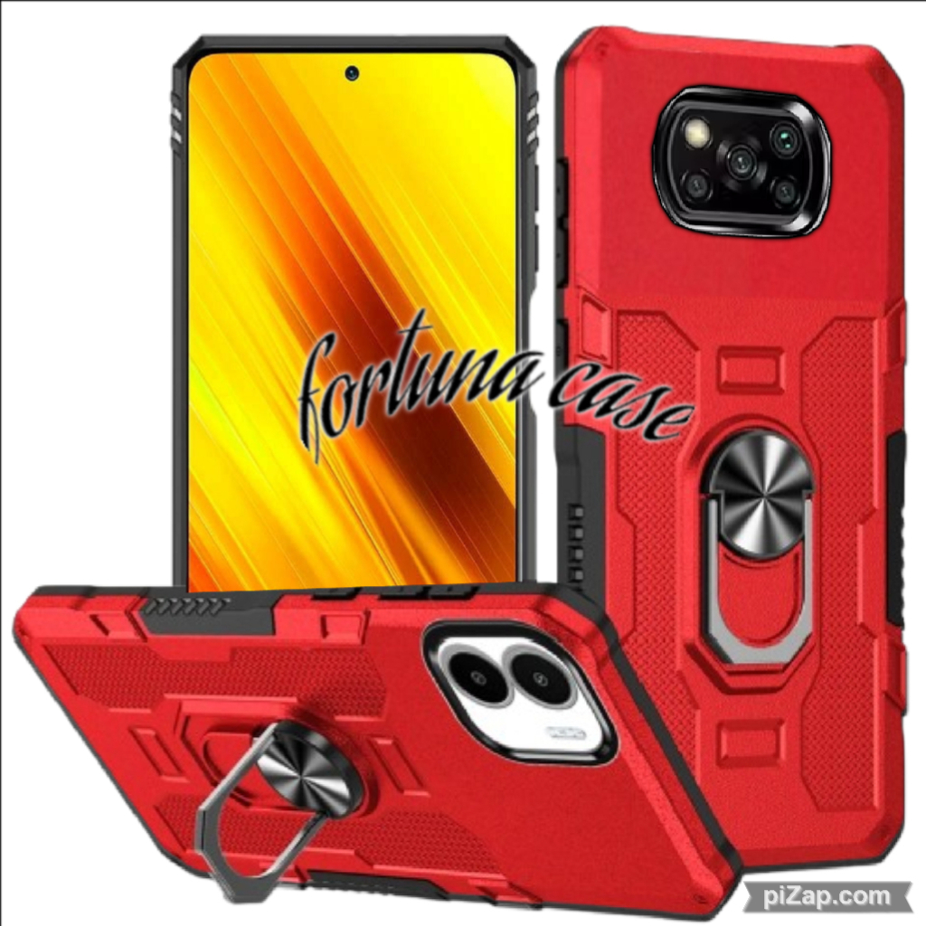 Casing Untuk XIAOMI POCO X3 POCO X3 PRO Hard Case Ring Armor Robot Case Kickstand Hybrid Ring Holder