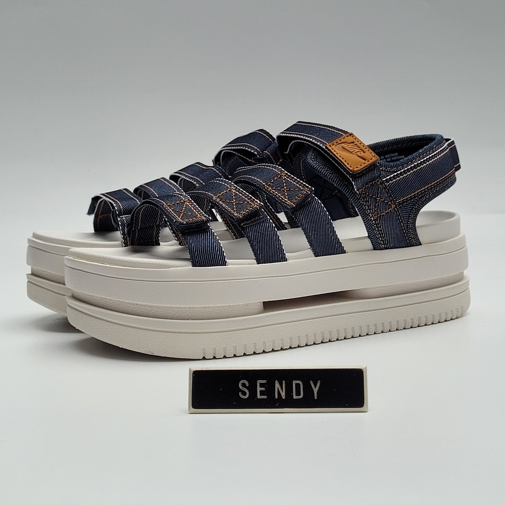 Nike Women's Icon Classic Sandal SE Original Sepatu Sendal Wanita Navy