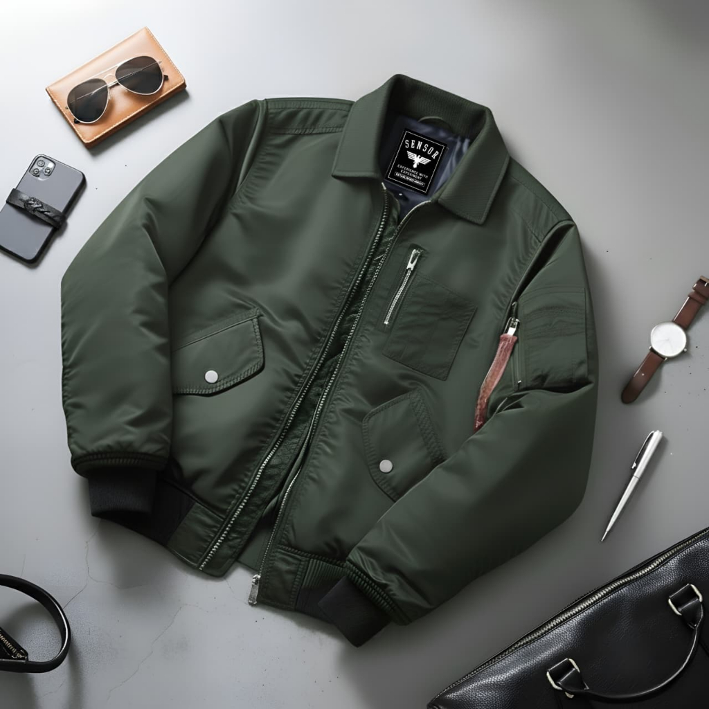 SENSOR CULTURE - Jaket Bomber Pilot Military SENSOR / Jaket Bomber Taslan / Jaket Bomber Pria