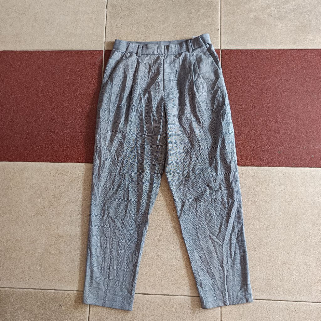 celana angkle/kantor uniqlo tartan S