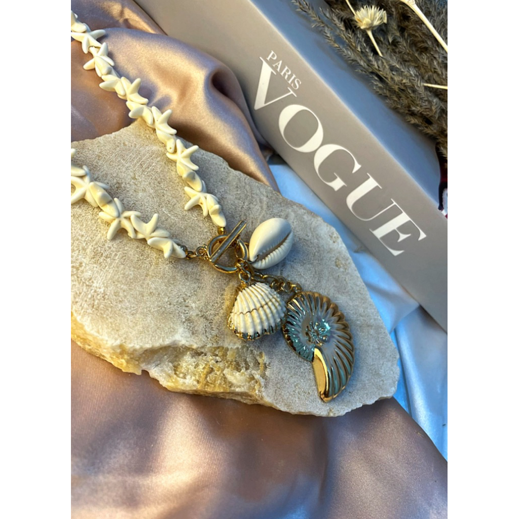 HEY GIRLS JEWELRY Kalung kerang wanita cantik elegan untuk di pantai KL001