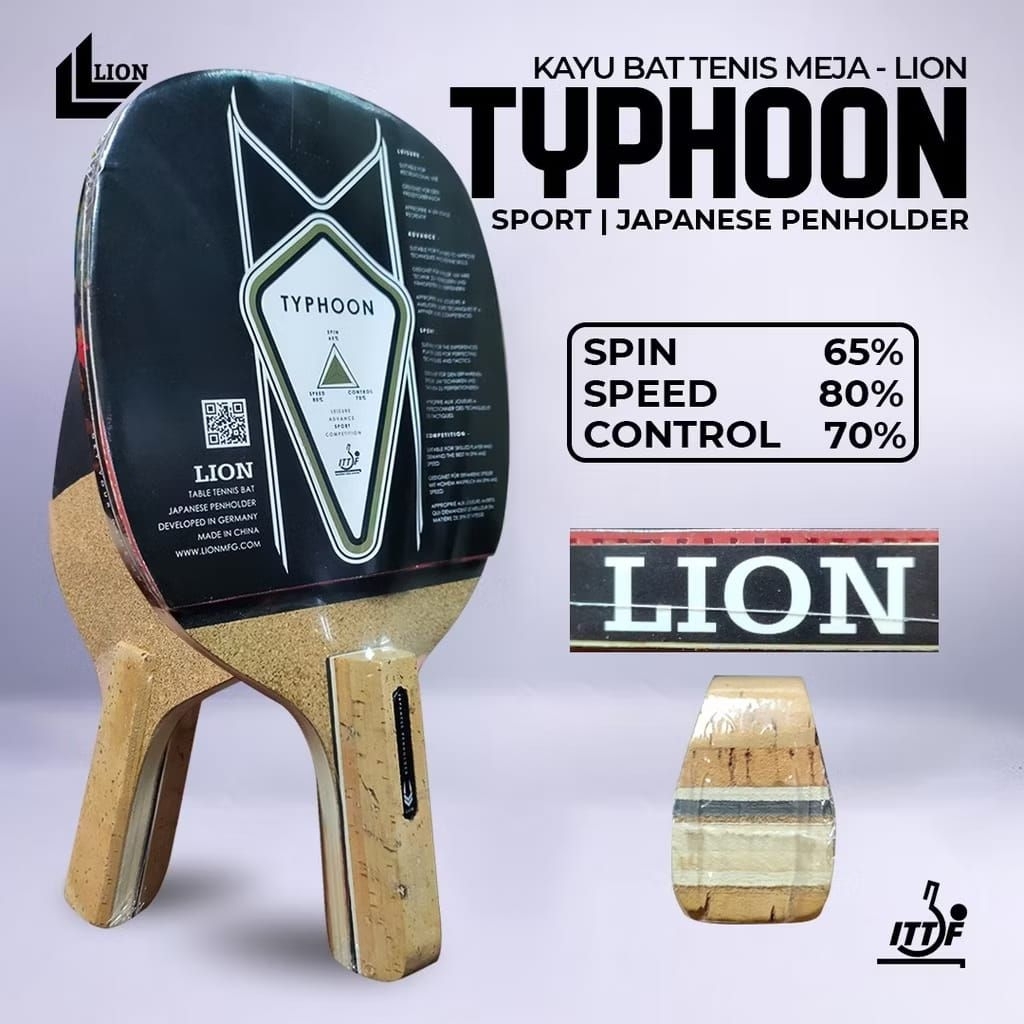 bet tenis meja penholder LION TYPHOON/BET PINGPONG LION PENHOLDER TYPHOON
