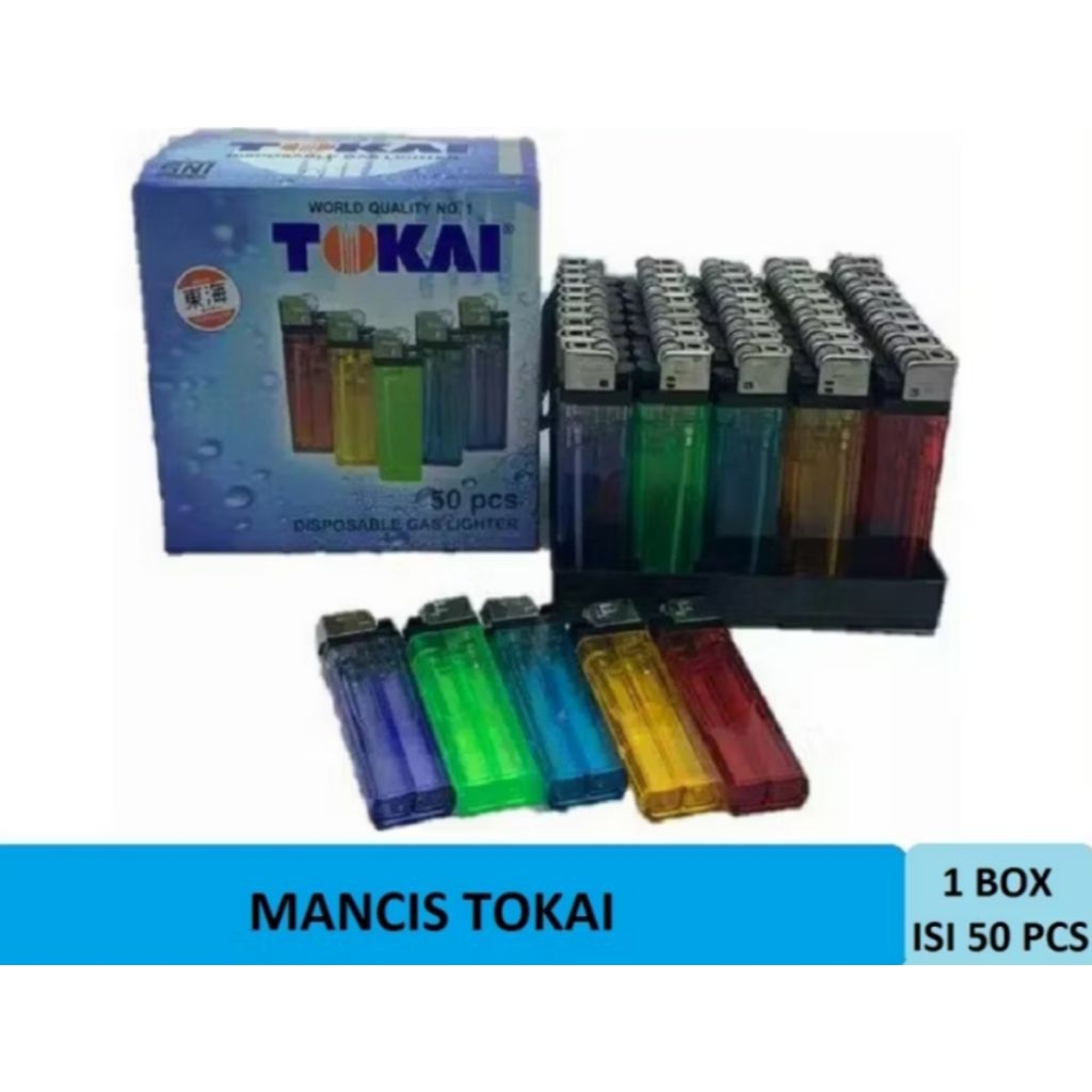 GROSIR 1 PACK - Mancis TOKAI / Korek Api TOKAI isi 50 pcs