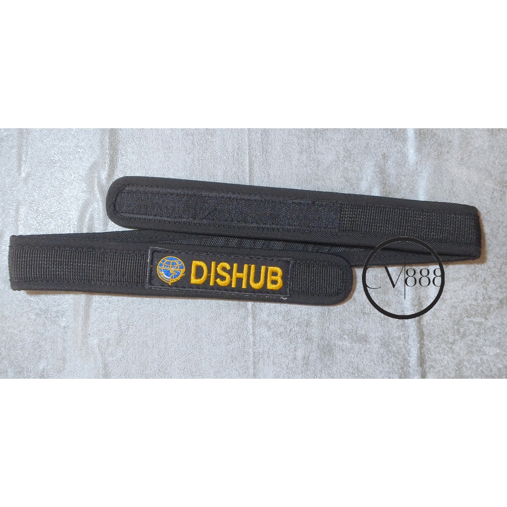 Sabuk Dishub (Hitam) - Sabuk Perekat Dishub - Ikat Pinggang Dinas Perhubungan - Sabuk Prepet Dishub 