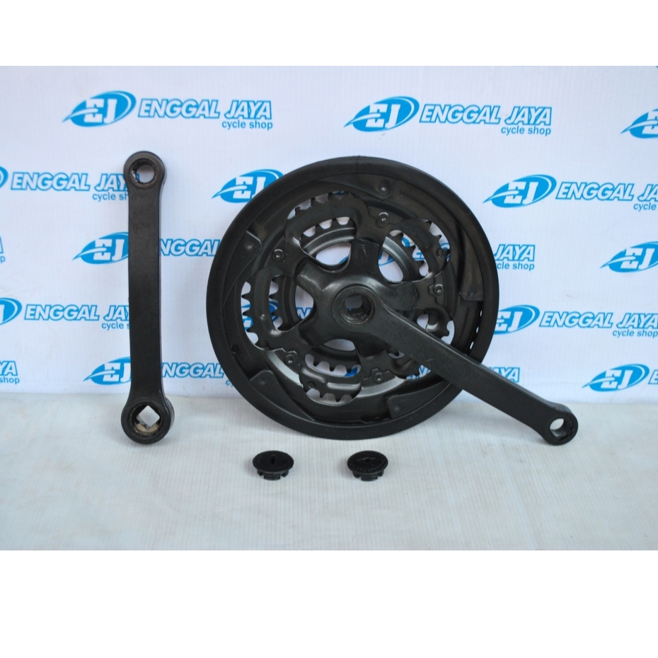 Crank Chainwheel 48T 170mm BB Kotak By OXO - Crankset Sepeda MTB 3 Speed Triple