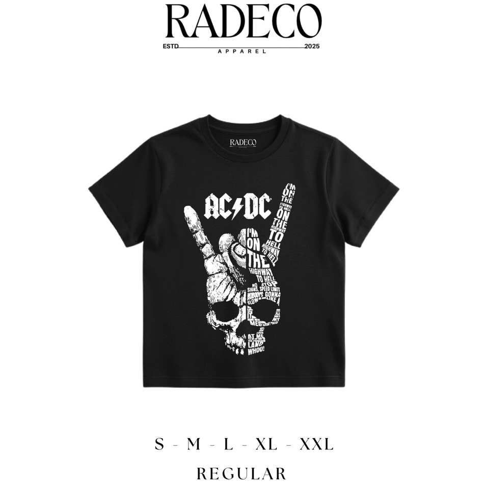 T-SHIRT RADECO - AC/DC | Kaos Band Music AC/DC Katun Premium