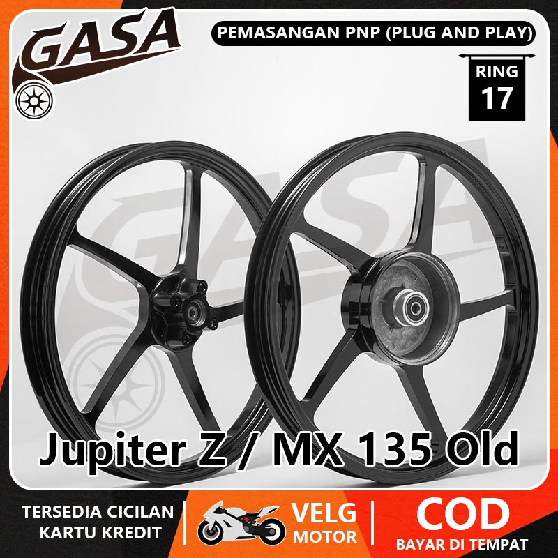 VELG BIKINGBOY PALANG 5 CNC RING 17 Untuk Jupiter Z New/Z1/Burhan/Robot, MX 135 Old, Vega R/Rr/Zr Ne