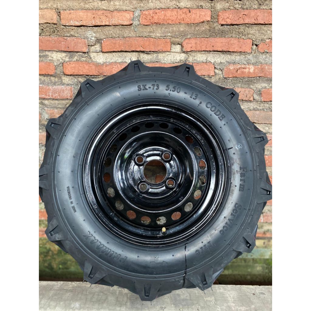 Paket Ban Traktor R13 5.50 + Velg PCD100