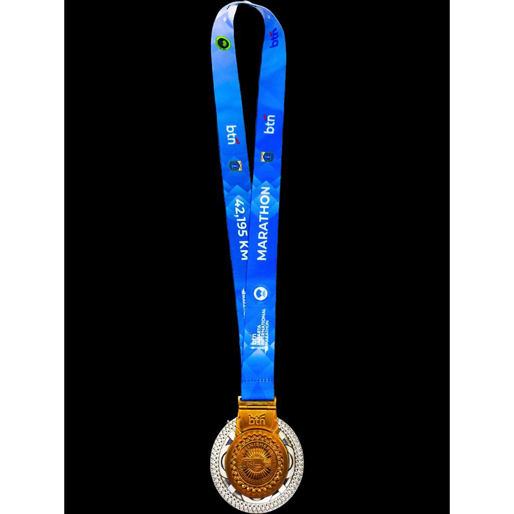 Medali Finisher Running Event Lari BTN Jakarta International Marathon 2025 - Medali BTN Jakim FM Ful