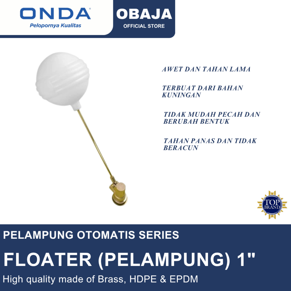 Onda Pelampung Otomatis 1" / Floater Pelampung 1" / Pelampung Bola 1 Inch Onda