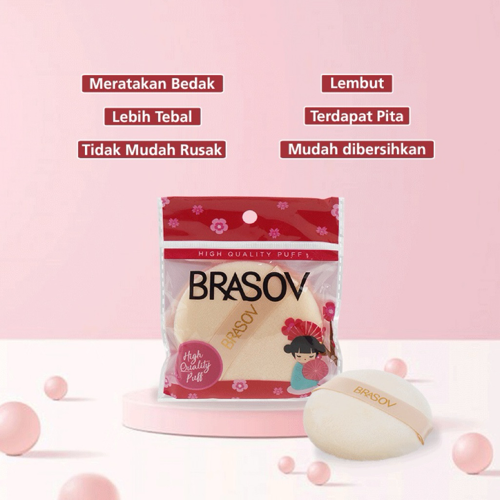 BRASOV SPONS BEDAK BULAT - SPONS PITA BESAR - PUFF BEDAK