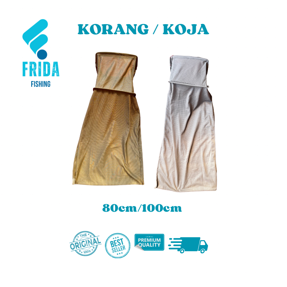 KORANG KOJA POLISNET PANCING TEMPAT IKAN BAHAN KAIN UKURAN 80CM 100CM - KORANG PANCING
