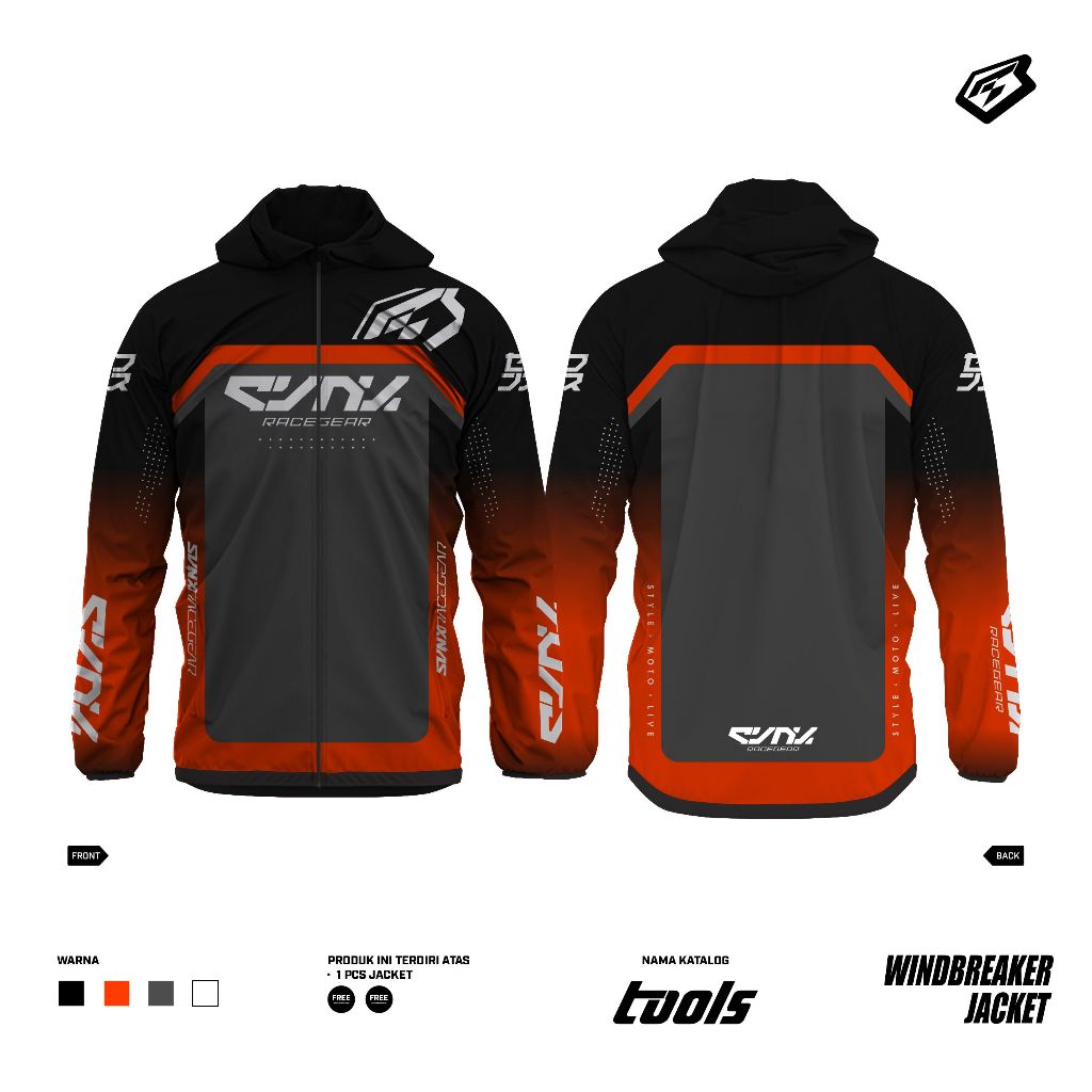 JAKET RUNNING SVNX / JAKET WATERPROOF TOOLS SERIES