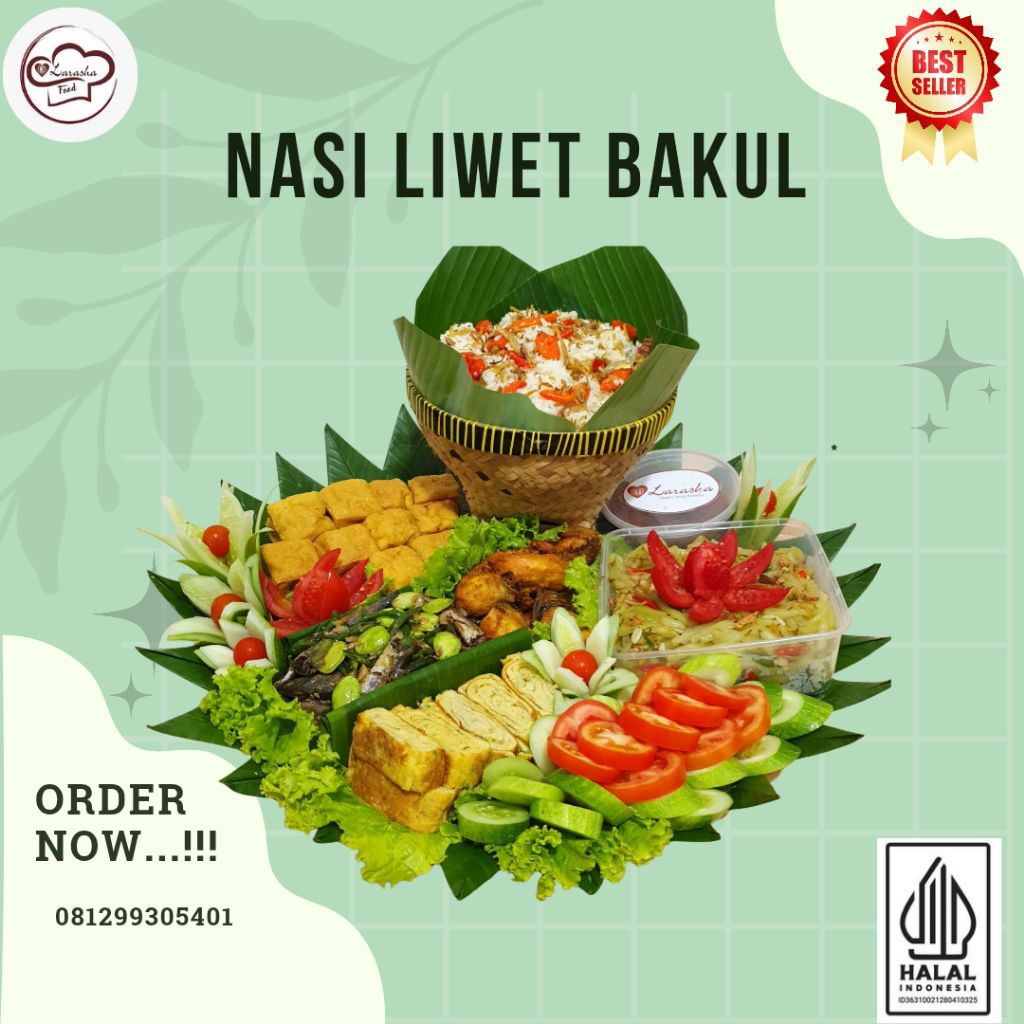 Jual Nasi Bakul Liwet Sunda/Nasi Liwet Sunda Ikan Asin/Liwet Sunda Jengkol