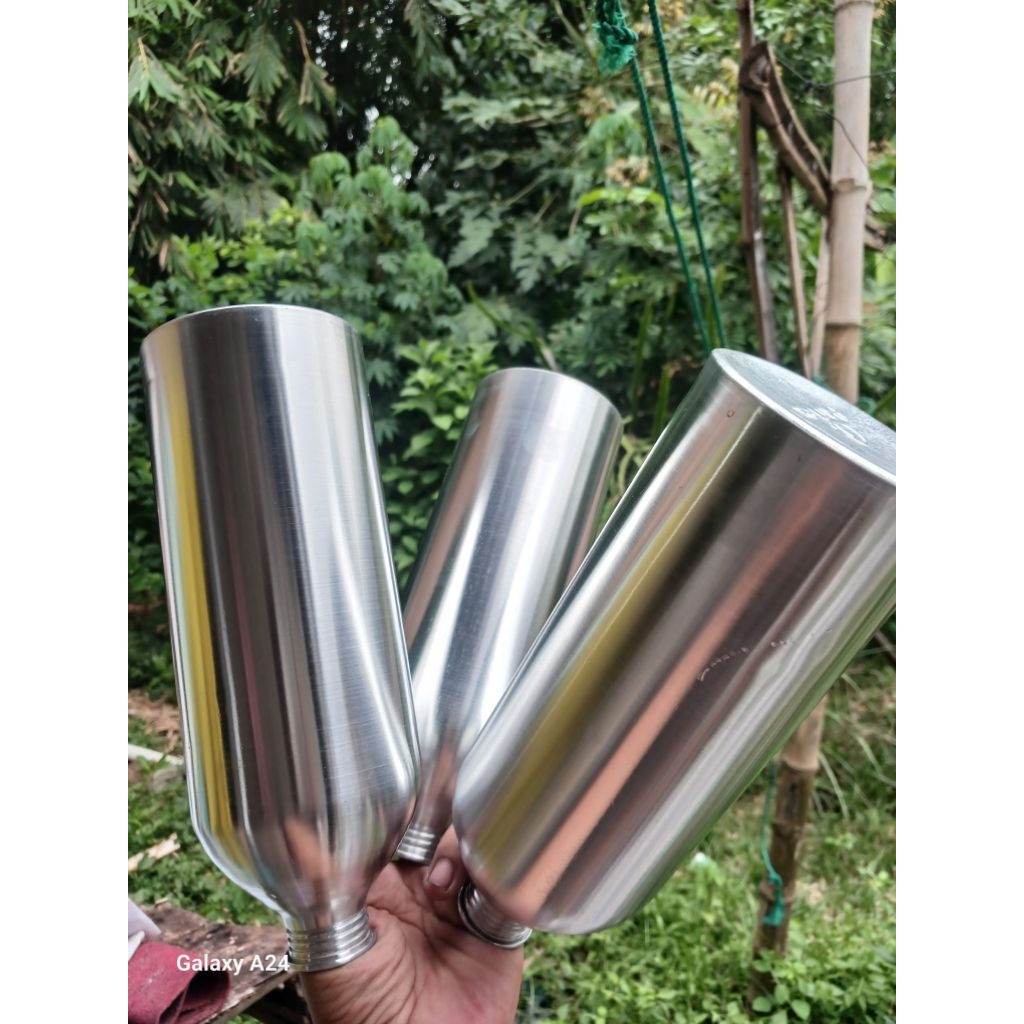 KALENG 1 LITER (1.000 ML) SILVER. BOTOL ALUMUNIUM DISPLAY TOKO PARFUM