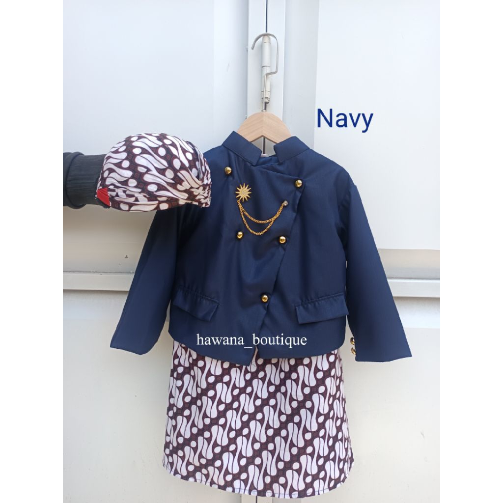 Setelan beskap Solo anak bawahan motif lereng parang gratis rantai beskap || beskap solo pengantin |