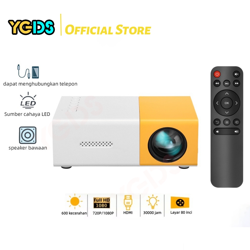 YGDS Mini Proyektor YG300 Proyektor LED
