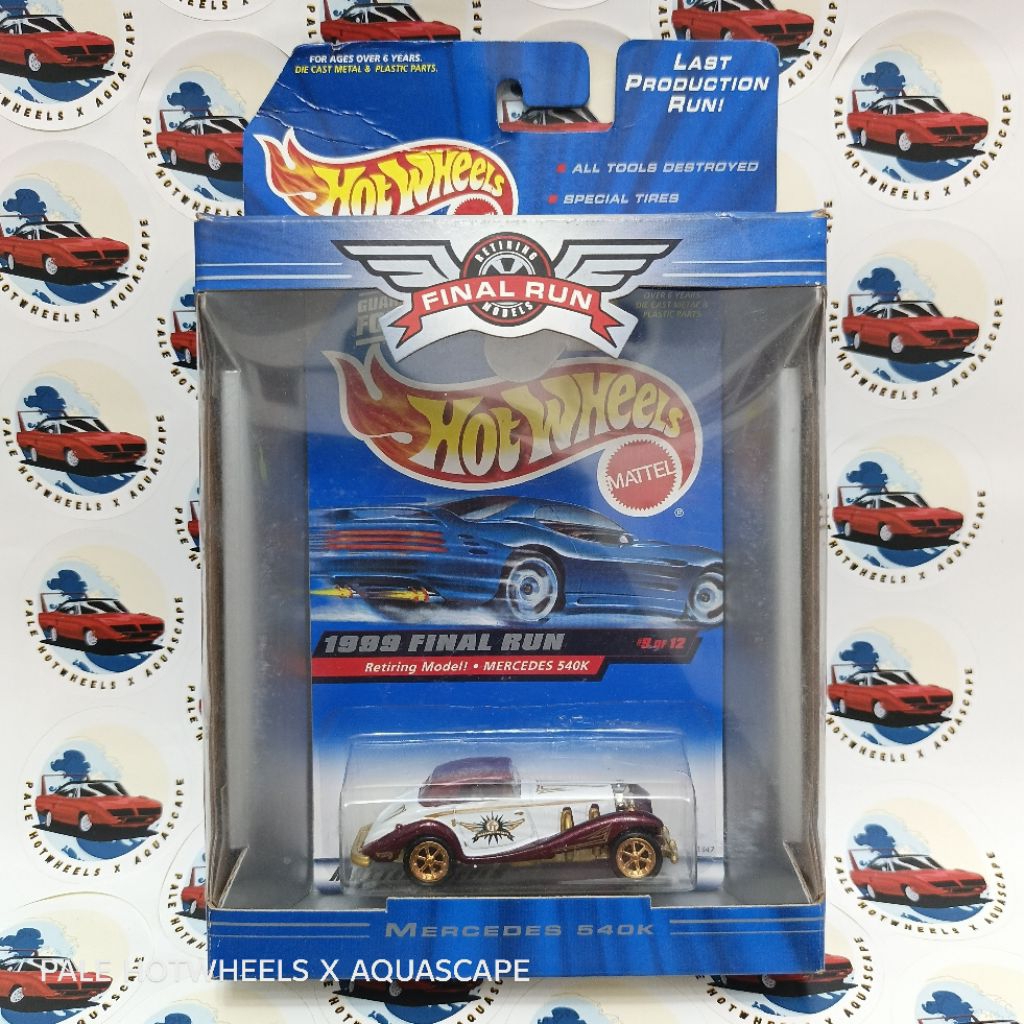 HOTWHEELS 1999 FINAL RUN MERCEDES 540K REAL RIDER RETIRING MODEL