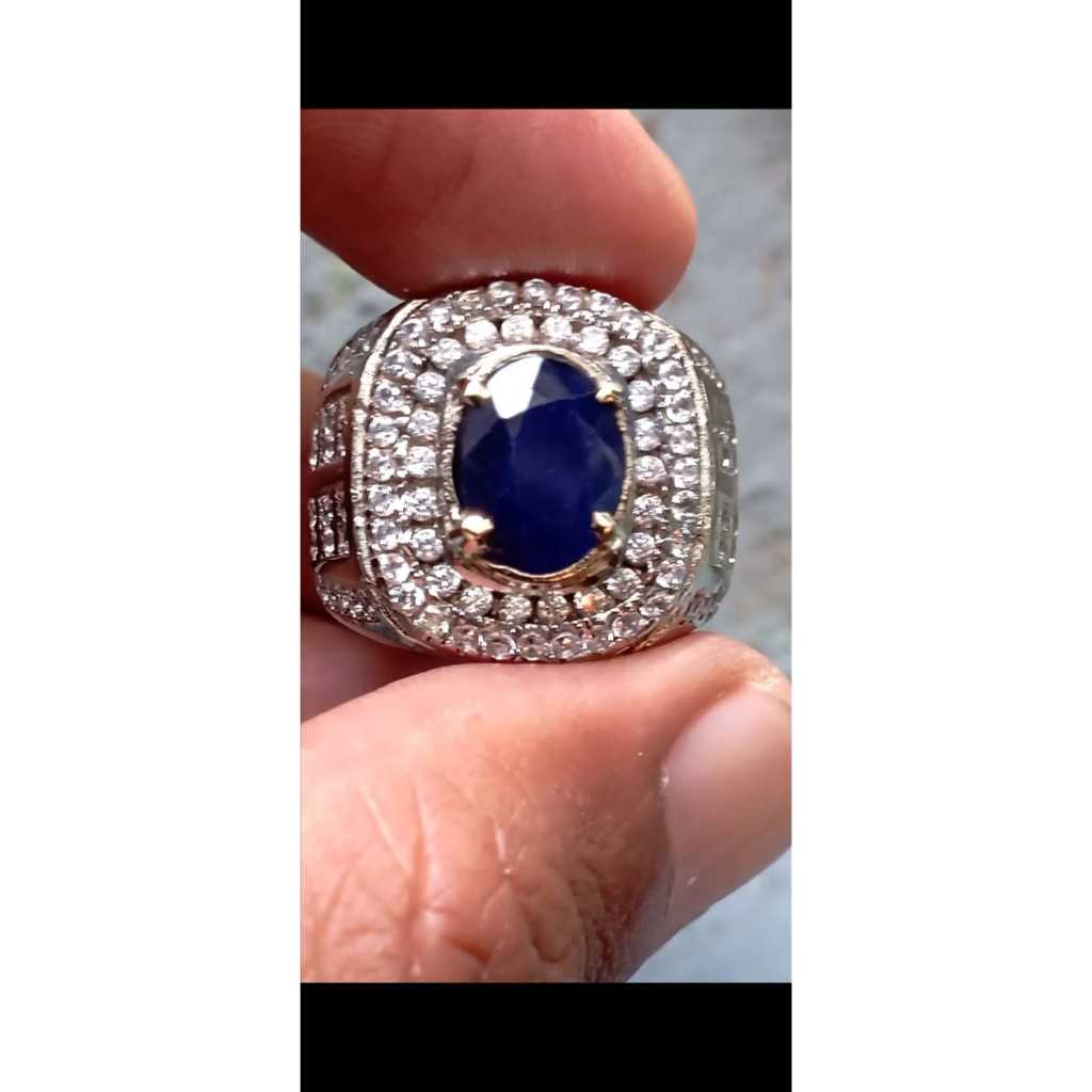Royal Blue Safir Tanzania Hot Quality Ring Kunser Microseting