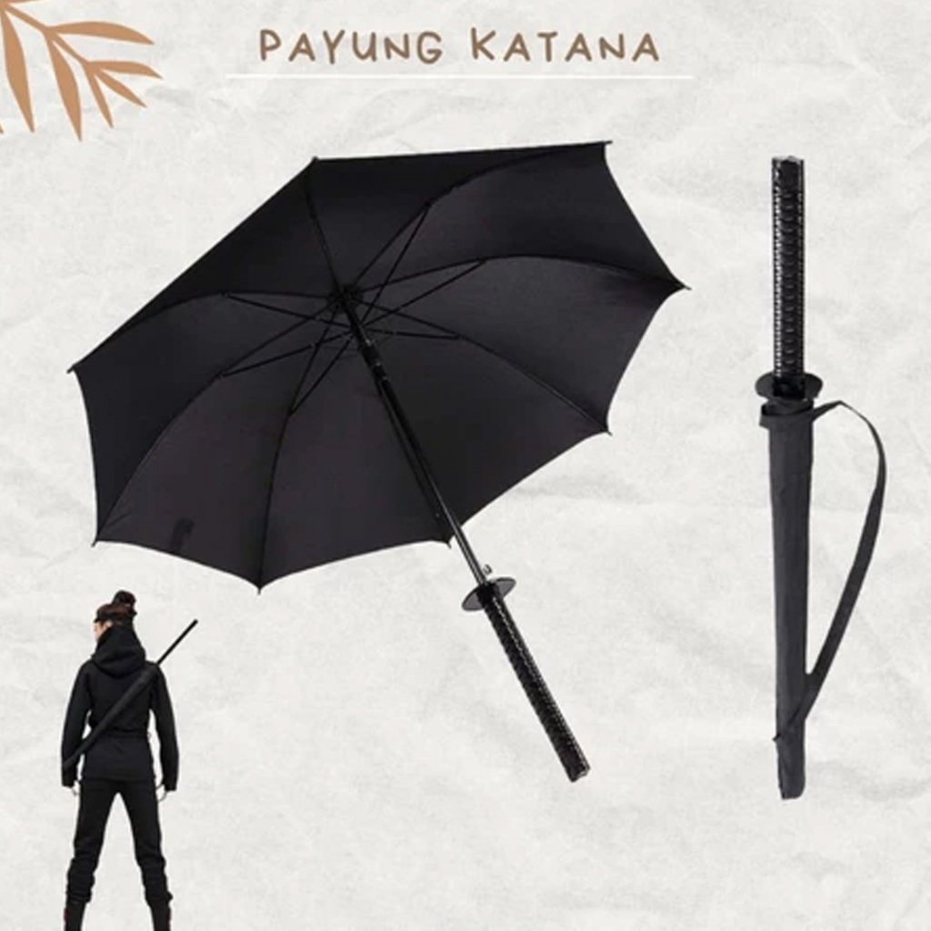 Payung Lurus Otomatis 24 Tusuk, Payung Pedang Samurai Kreatif Dengan Gaya Unik, Payung Besar Untuk H