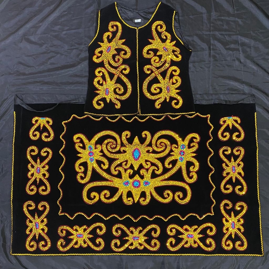 NEW MOTIF BAJU ADAT DAYAK WANITA DEWASA - PAKAIAN TRADISONAL DAYAK PREMIUM FULL PAYET