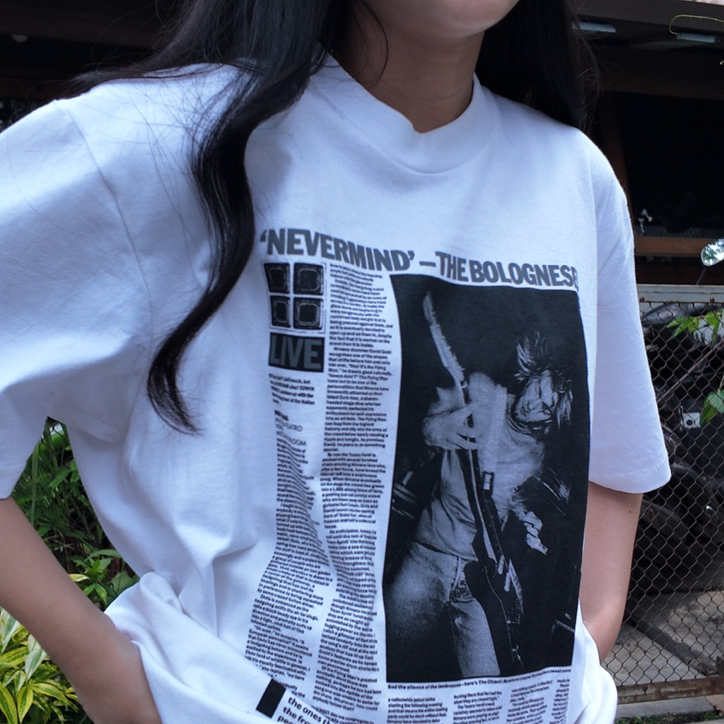 Kaos T-Shirt Baju Band Nirvana Kurt Cobain ‘Nevermind’ Bootleg Tee