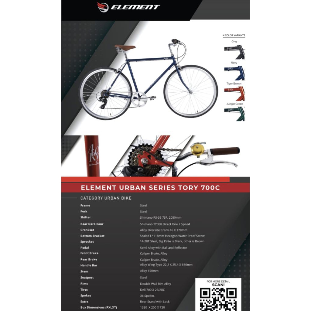 Sepeda Road Bike Balap Element Urban Tory Tori