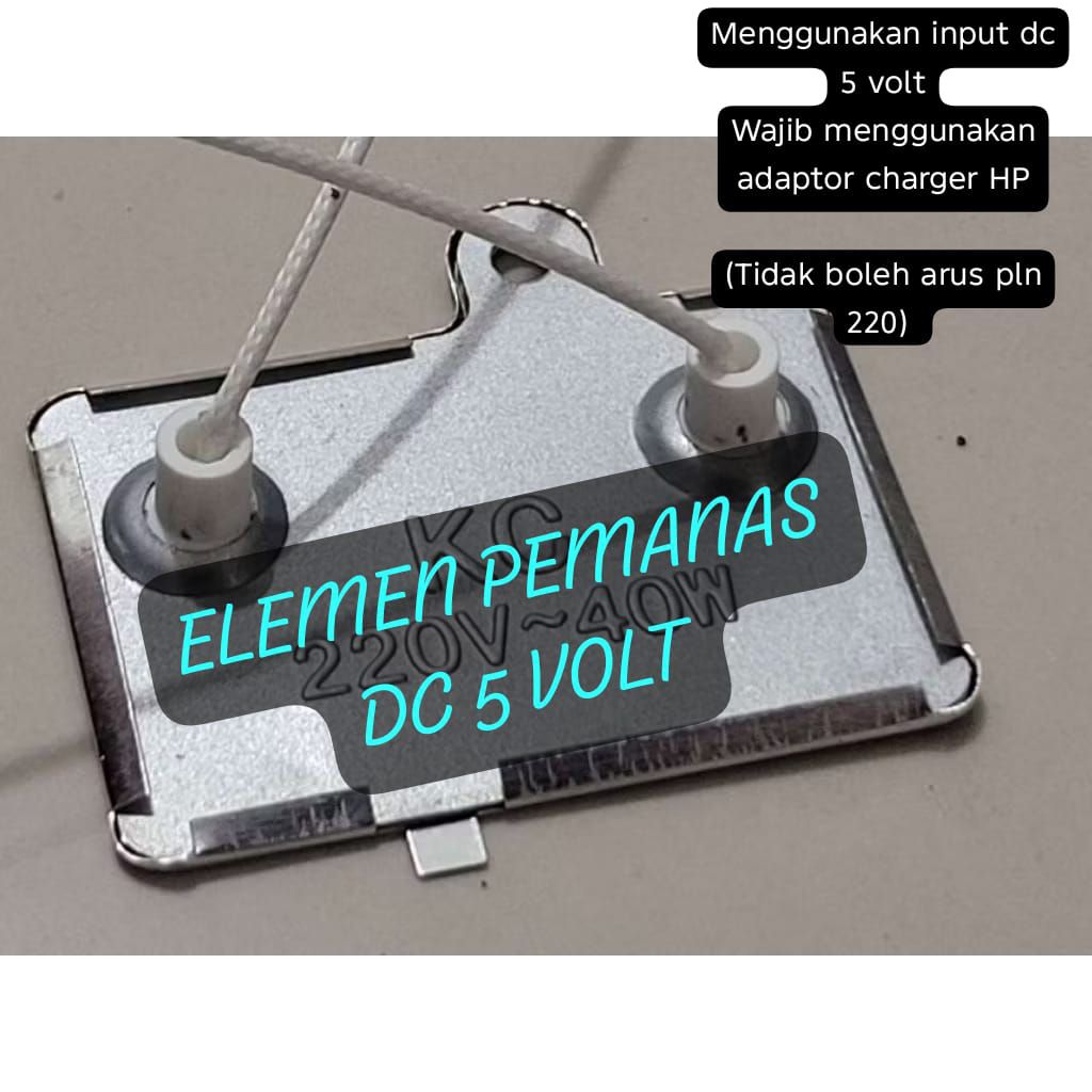 elemen pemanas mesin tetas 5v dc