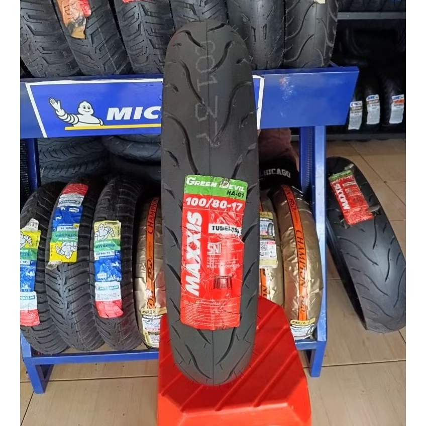 maxxis green devil 100/80-17 tubbles