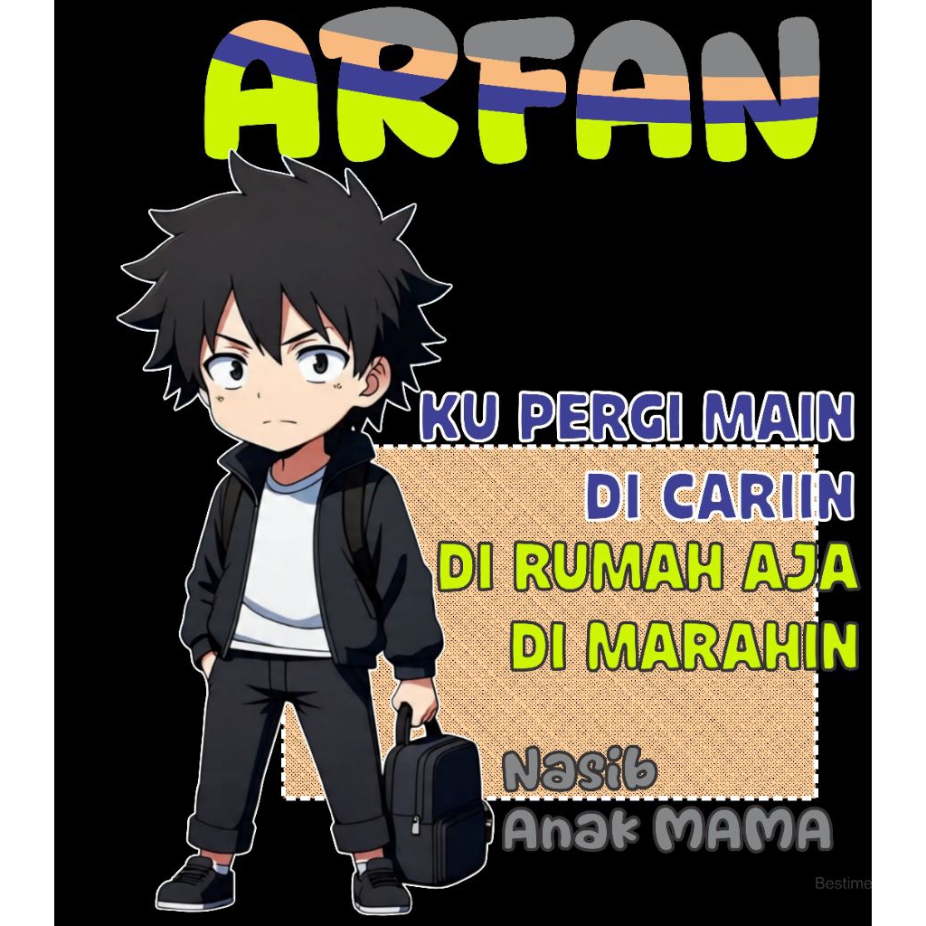 Sablon Setrika custom Nama