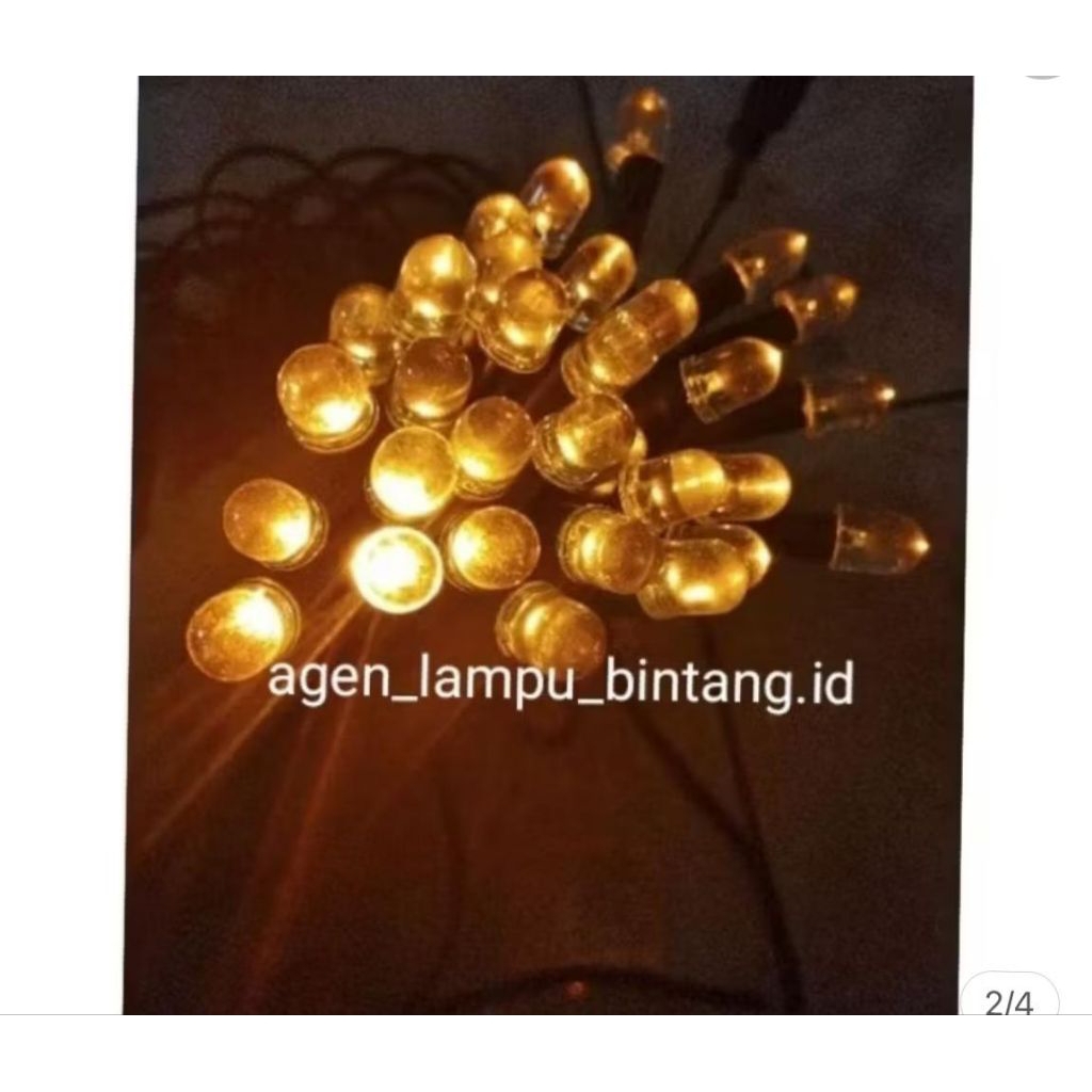 lampu seribu bintang 20meter full kuning+adaptor 30A