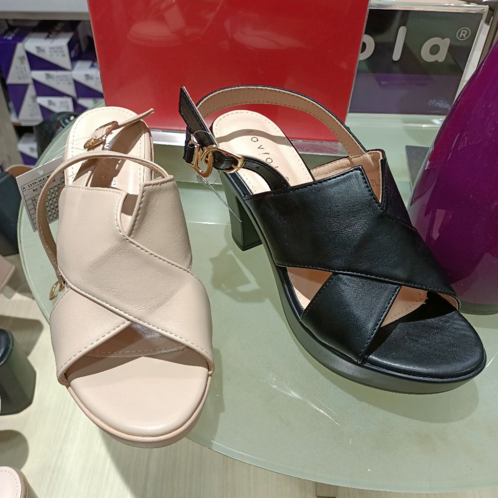 sandal wanita heels 8cm ringan LAVIOLA original
