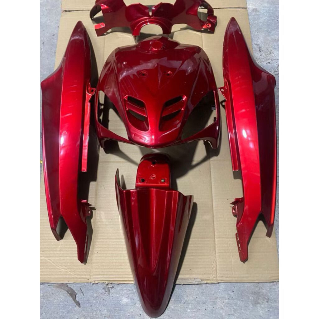 full set body halus mio sporty warna merah maroon