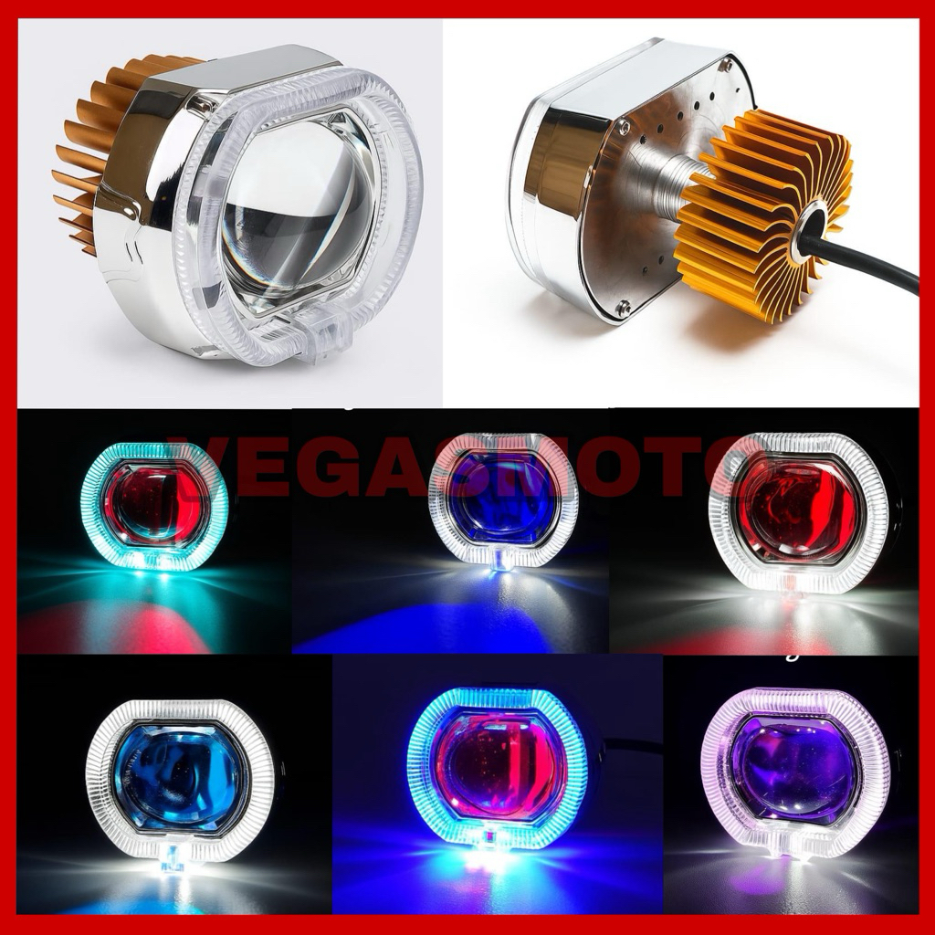 Motor Lampu Depan Projie BILED Headlamp Projie Bi LED Mini 1 Lensa 2,5 Inch