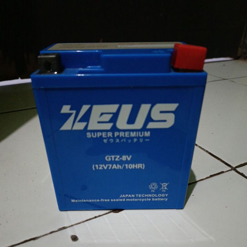 Aki Accu motor Zeus gtz-8v