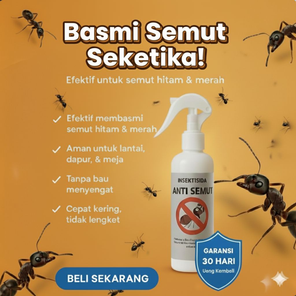 Cairan obat pembasmi semut, insektisida racun anti semut merah hitam kecil besar, sangat efektif dan